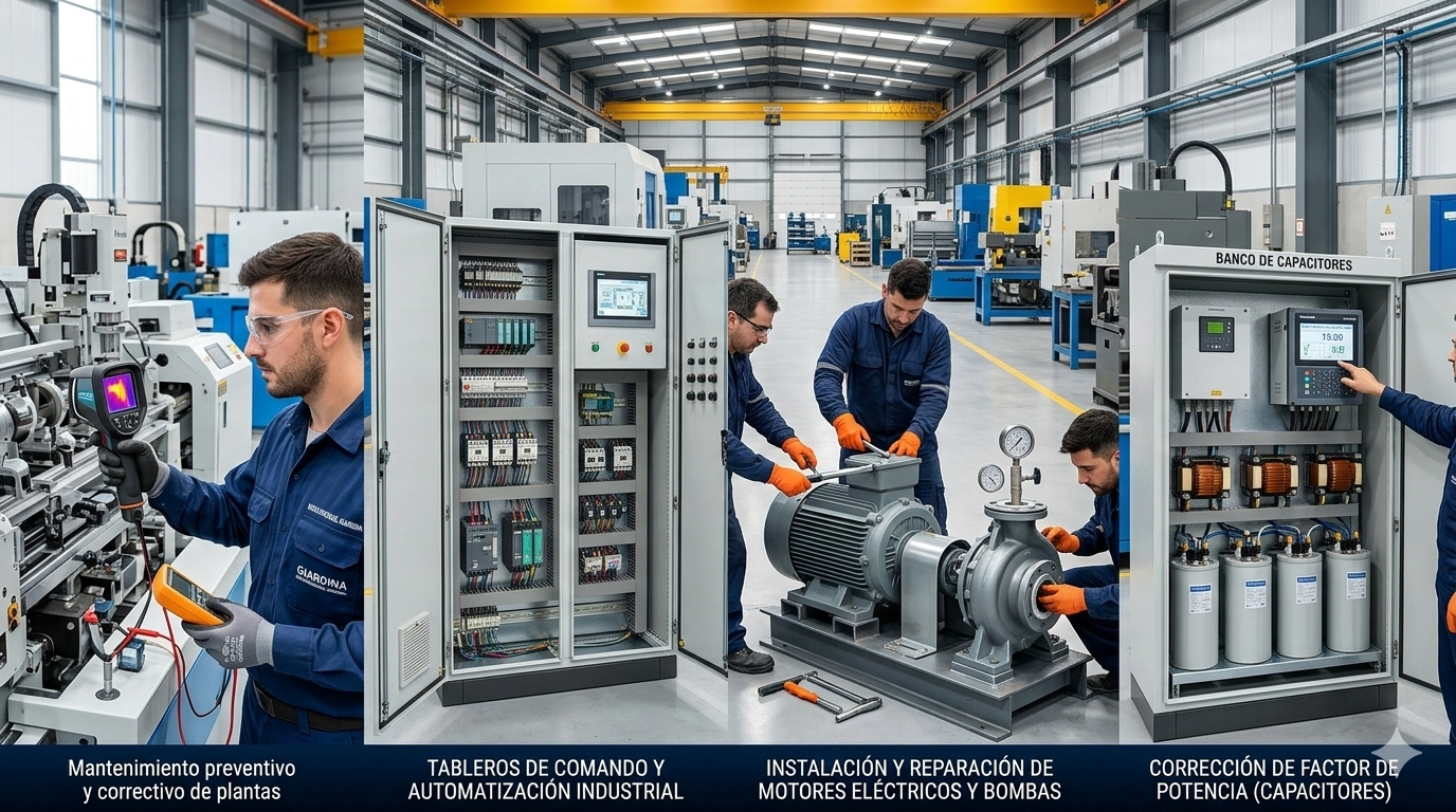 Reparación de motor trifásico industrial por Giardina Integral